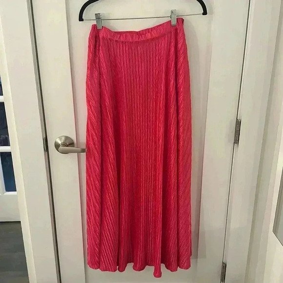 Maeve Dresses & Skirts - Maeve Pleated Shine Midi Skirt